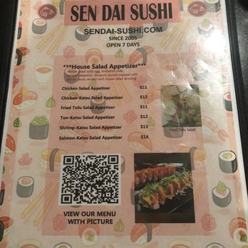 Sen Dai Sushi - Menu - Japanese Near Me - Milpitas, California Sen Dai Sushi - Menu - Japanese Near Me - Milpitas, California