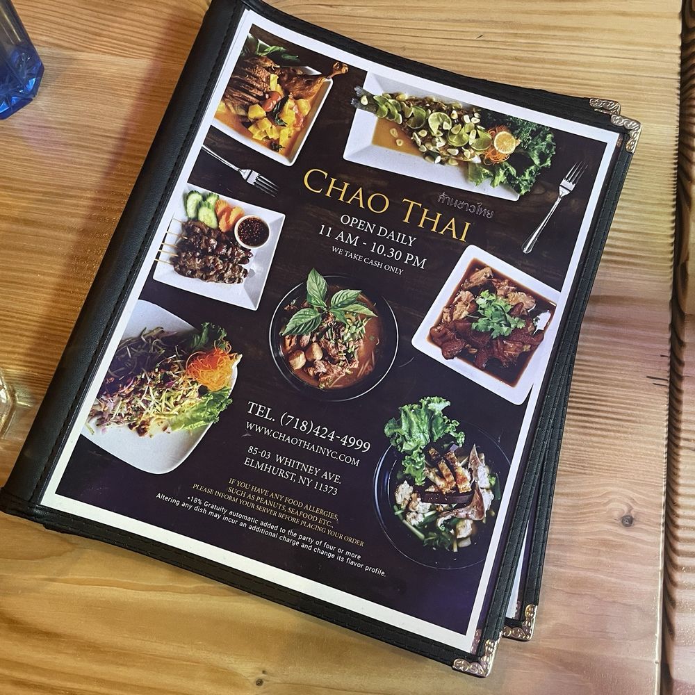 Chao Thai - Menu - Thai Near Me - Elmhurst, New York Chao Thai - Menu - Thai Near Me - Elmhurst, New York
