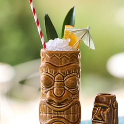 Eddie's - Silver Sands MAI TAI - dark rum, orange, orgeat, lime, served in a proper tiki vessel
