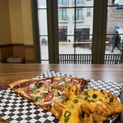 American Pie - Waffle Fries with Cheese