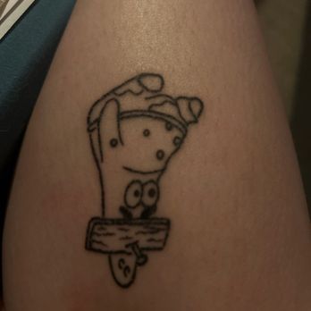 True Damage Tattoo & Piercing - The board above where the nail is and the crotch area of Patrick is wacky, the leg is connected to his shorts either. - Tattoo Near Me - Houston, Texas True Damage Tattoo & Piercing - The board above where the nail is and the crotch area of Patrick is wacky, the leg is connected to his shorts either. - Tattoo Near Me - Houston, Texas