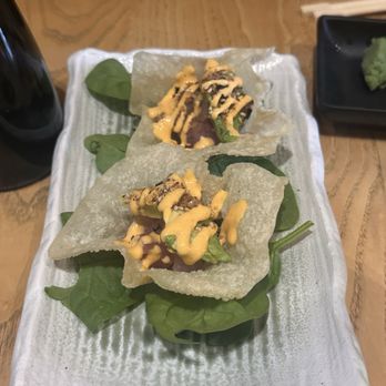 Sakesan Sushi & Robata - Spicy Albacore Tartare Tacos - Japanese Near Me - San Francisco, California Sakesan Sushi & Robata - Spicy Albacore Tartare Tacos - Japanese Near Me - San Francisco, California