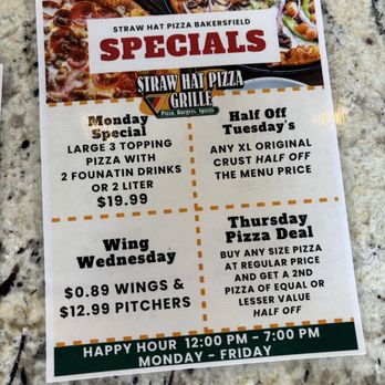 Straw Hat Pizza - Pizza Near Me - Bakersfield, California