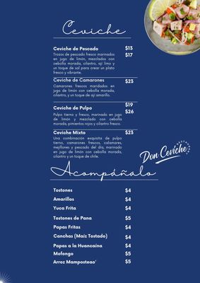 Menu photo 2 Don Ceviche San Juan, PR