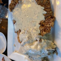 Musselshell Steakhouse - I got this chicken fried steak with mashed potatoes. Best gravy ever.