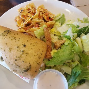 la Madeleine - chicken pesto with tomato basil pasta and cesar salad. - Bakeries Near Me - Houston, Texas la Madeleine - chicken pesto with tomato basil pasta and cesar salad. - Bakeries Near Me - Houston, Texas