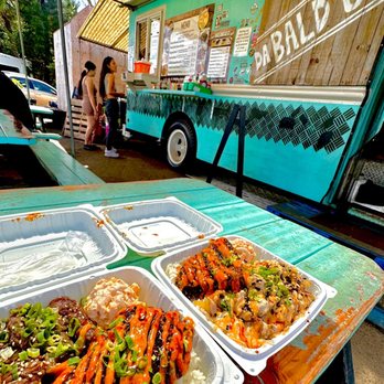 Da Bald Guy - Pan fried poke and short ribs - Food Trucks Near Me - Kahuku, Hawaii
