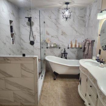 Floor N More - SHOWER REMODEL WITH CLAW FOOT TUB - Flooring Near Me - Rockwall, Texas Floor N More - SHOWER REMODEL WITH CLAW FOOT TUB - Flooring Near Me - Rockwall, Texas