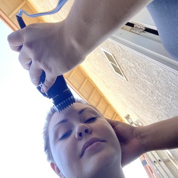 Monica's Beauty Salon - My boyfriend shaving my head to try to make the best of what's left of my hair - Hair Salons Near Me - Perris, California Monica's Beauty Salon - My boyfriend shaving my head to try to make the best of what's left of my hair - Hair Salons Near Me - Perris, California