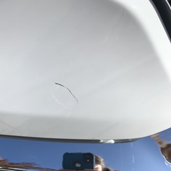 CARSTAR Allstar Collision - You can see the huge scratch and the white touch up paint they attempted to throw on. - Body Shops Near Me - Corona, California CARSTAR Allstar Collision - You can see the huge scratch and the white touch up paint they attempted to throw on. - Body Shops Near Me - Corona, California