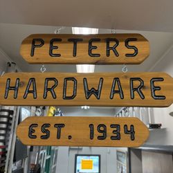 Peters Hardware - Wood Sign