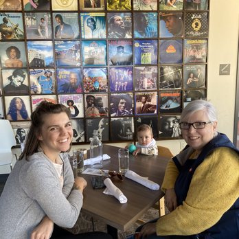 Turn Restaurant - When you walk in, there is a giant wall of albums -- the chef rotates the art from his own personal collection! - Breakfast & Brunch Near Me - St. Louis, Missouri