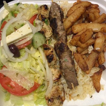 Les Voltigeurs Restaurant - Souvlaki plate. - Breakfast & Brunch Near Me - Laval, Quebec