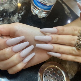 Domain Nails & Spa - Coffin gel acrylics - Nail Salons Near Me - Austin, Texas