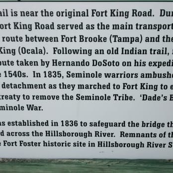 Old Fort King Trail - Fort King Road history - Hiking Near Me - Thonotosassa, Florida Old Fort King Trail - Fort King Road history - Hiking Near Me - Thonotosassa, Florida