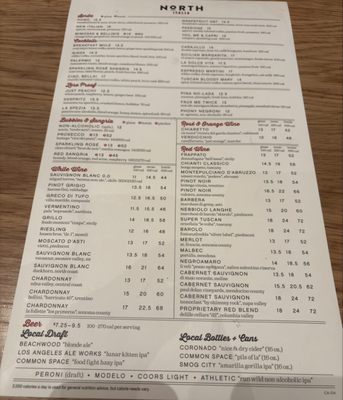 Menu photo 5 North Italia Torrance, CA