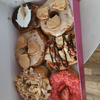 Amy's Donuts - Almond joy, nutter butter, smores, strawberry shortcake, elvis (the best) and another nutter butter - Donuts Near Me - Columbus, Ohio