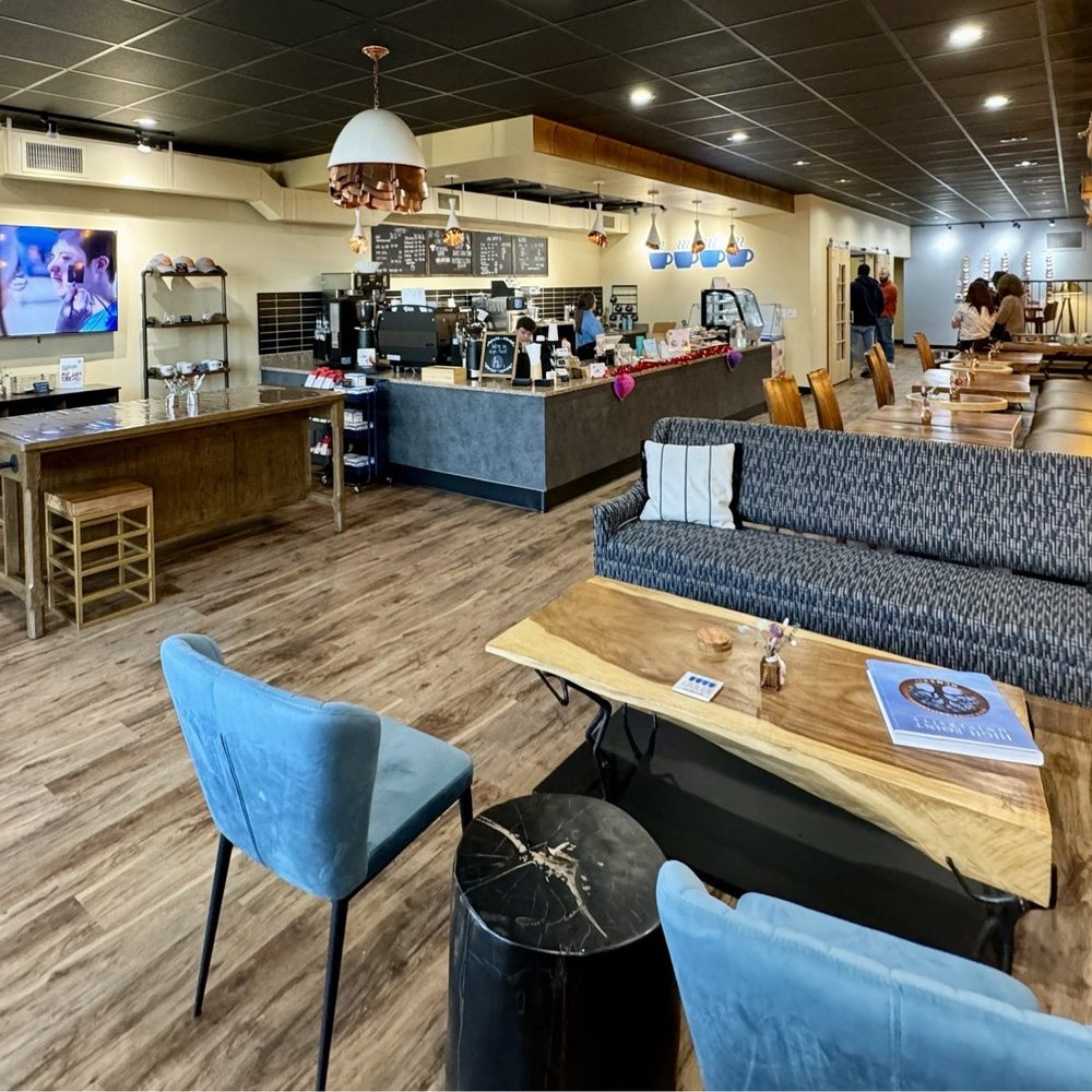 the inside of a coffee shop