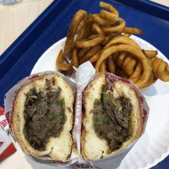 Phil's Philly Grill - the original with curly fries - $11 and some change - American Near Me - Cedar Park, Texas