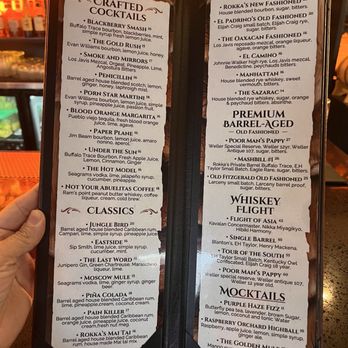 Rokka Whiskey Bar - Menu - Whiskey Bars Near Me - Bellflower, California Rokka Whiskey Bar - Menu - Whiskey Bars Near Me - Bellflower, California