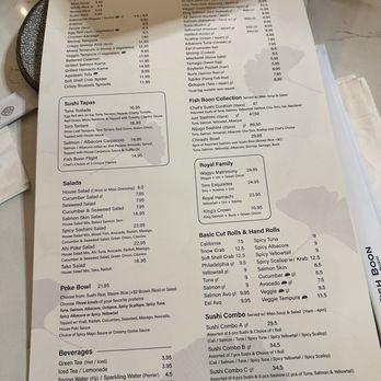Fish Boon - Menu - Japanese Near Me - Carlsbad, California