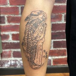 Garden of Ink - Triassic cuddle tattoo