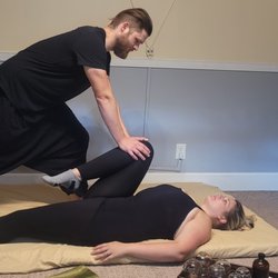 New Roots - A typical position used during a Thai massage session
