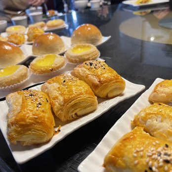 Triumph Valley - Egg custard tart, bbq pork pastry. - Dim Sum Near Me - Renton, Washington