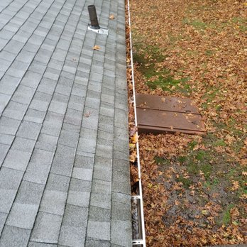 R & J Landscaping - Gutter before clean out - Landscaping Near Me - Plymouth, Massachusetts R & J Landscaping - Gutter before clean out - Landscaping Near Me - Plymouth, Massachusetts