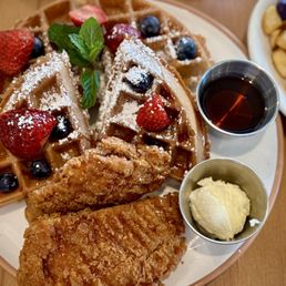 Hot Honey Chicken & Waffles Hot Honey Chicken & Waffles