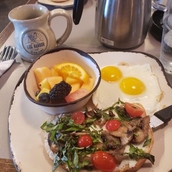 Egg Harbor Café - Mushroom toast, eggs and fruit - Breakfast & Brunch Near Me - Glenview, Illinois Egg Harbor Café - Mushroom toast, eggs and fruit - Breakfast & Brunch Near Me - Glenview, Illinois