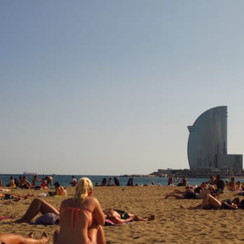 Platja de la Barceloneta - W hotel in the distance - Beaches Near Me - Barcelona, B Platja de la Barceloneta - W hotel in the distance - Beaches Near Me - Barcelona, B