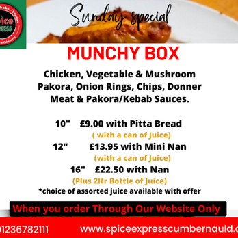 Spice Express Takeaway Cumbernauld - Indian Near Me - Cumbernauld, NLK