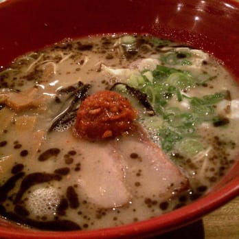 IPPUDO NY - Akamaru Modern with bamboo shoots & bakudan (spicy paste) - Ramen Near Me - New York, New York