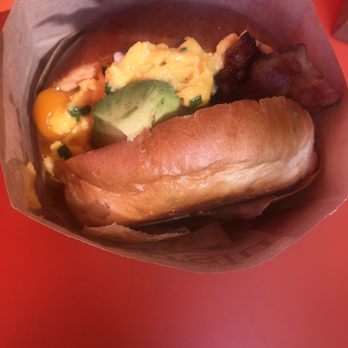 Eggslut - The Fairfax with bacon and avacado - Breakfast & Brunch Near Me - Los Angeles, California Eggslut - The Fairfax with bacon and avacado - Breakfast & Brunch Near Me - Los Angeles, California