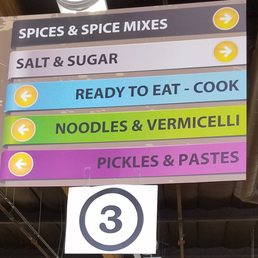 Very cool aisle signs. Directional arrows as well. Very cool aisle signs. Directional arrows as well.