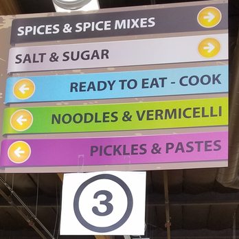 Namaste Plaza - Very cool aisle signs. Directional arrows as well. - International Grocery Near Me - Irvine, California Namaste Plaza - Very cool aisle signs. Directional arrows as well. - International Grocery Near Me - Irvine, California
