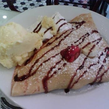 Crepes de Paris - Royal:  Nutella with bananas and Strawberries a la mode - Creperies Near Me - Brea, California