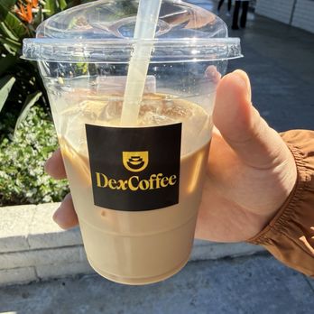 Dex Coffee - Vanilla latte with less ice - Coffee & Tea Near Me - Fountain Valley, California Dex Coffee - Vanilla latte with less ice - Coffee & Tea Near Me - Fountain Valley, California