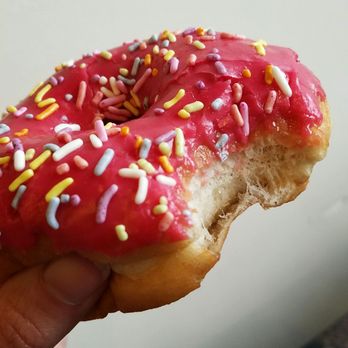 Revolution Doughnuts - One of the best they have! Raspberry sprinkle - vegan - Donuts Near Me - Decatur, Georgia