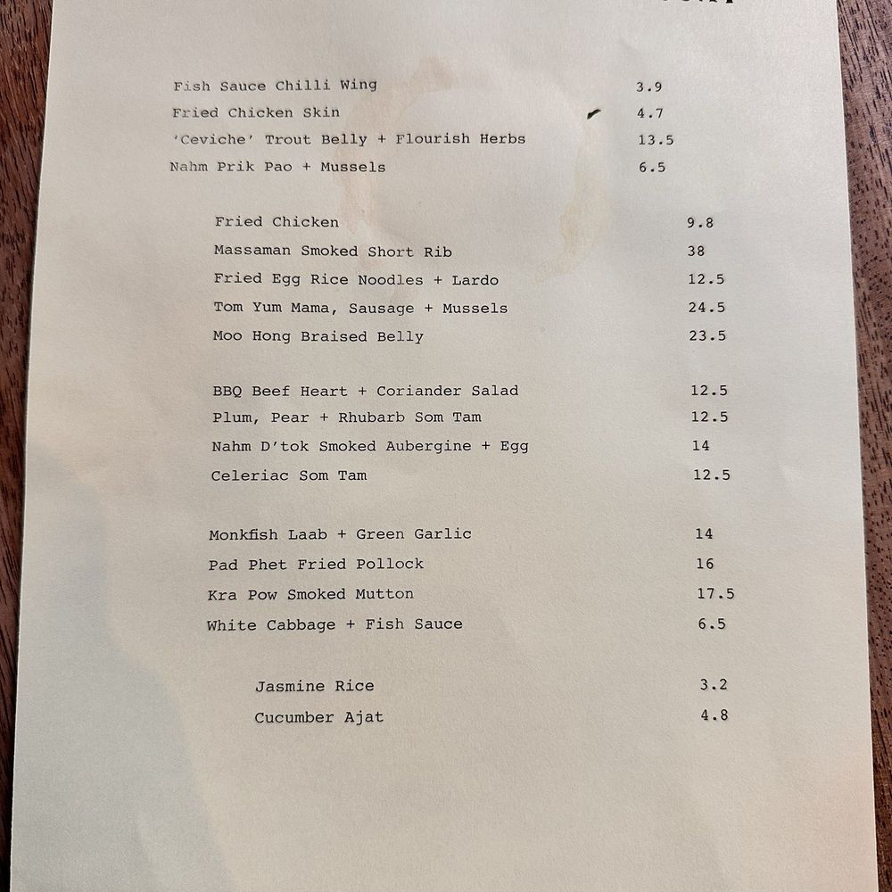 Smoking Goat - Food menu - Thai Near Me - London, XGL Smoking Goat - Food menu - Thai Near Me - London, XGL