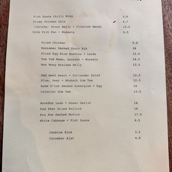 Smoking Goat - Food menu - Thai Near Me - London, XGL