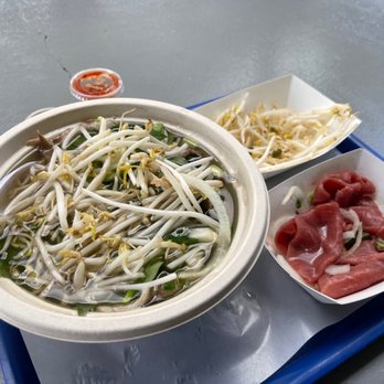 Ba-Le Sandwiches - number 22 (Rare Steak & Cooked Flank Steak) pho with the rare steak on the side - Sandwiches Near Me - Wailuku, Hawaii