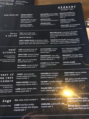 Menu photo 7 Sidecar Slider Bar Farmington, MI Menu photo 7 Sidecar Slider Bar Farmington, MI