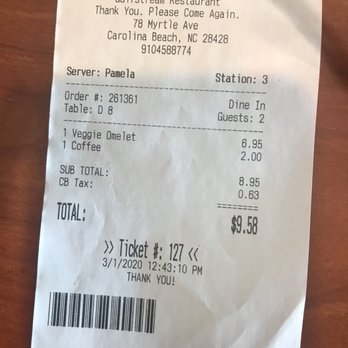 Gulf Stream Restaurant - My check. The worst part is I had to pay almost same amount with the atm fees plus bank fees for withdrawal. - Breakfast & Brunch Near Me - Carolina Beach, North Carolina Gulf Stream Restaurant - My check. The worst part is I had to pay almost same amount with the atm fees plus bank fees for withdrawal. - Breakfast & Brunch Near Me - Carolina Beach, North Carolina