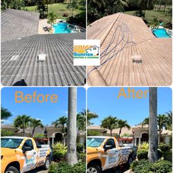 Sunrise Roofing and Cleaning - Before and after