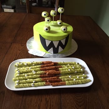 Sweet Occasions - Monster cake complete with cake pop eyeballs! - Bakeries Near Me - Schaumburg, Illinois Sweet Occasions - Monster cake complete with cake pop eyeballs! - Bakeries Near Me - Schaumburg, Illinois