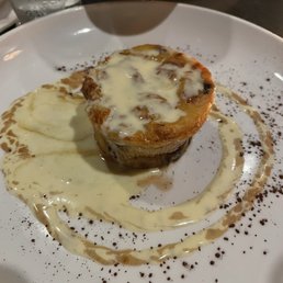 Chocolate Croissant Bread Pudding with Crème Anglaise