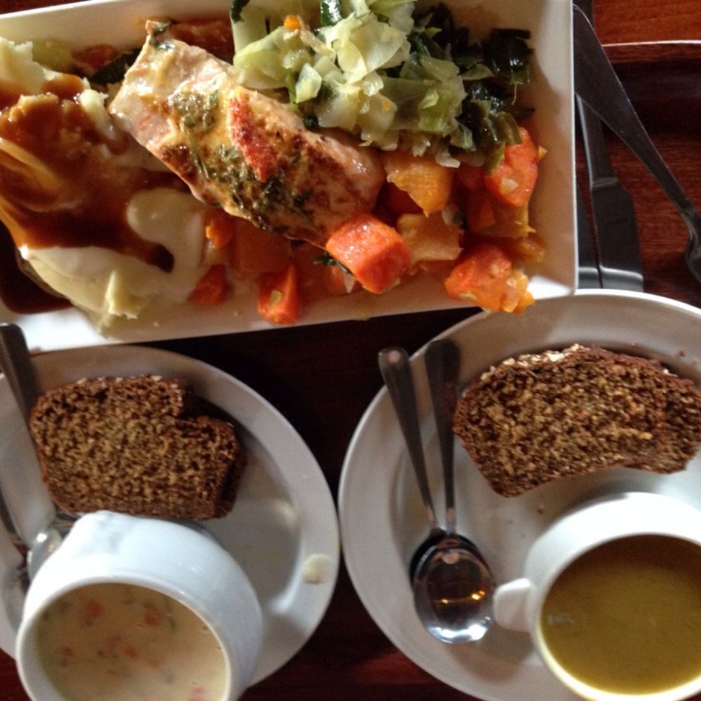 Fitz's Pub - The salmon, seafood stew and veggie soup. - Pubs Near Me - Doolin, CE