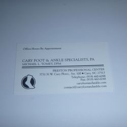 Cary Foot & Ankle Specialists - Contact info